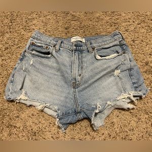 Abercrombie & Fitch curve love Mid Rise denim shorts